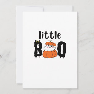 Cartão De Festividades Abóbora de Halloween Gatinho Fofo Pequena Boo Esti