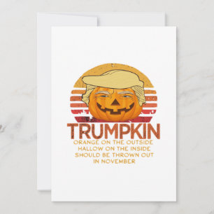 Cartão De Festividades Abóbora Trumpkin Halloween Engraçada Clássica – Po