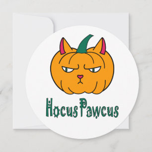 Cartão De Festividades Abracadabra Halloween abóbora gato gengibre mágica