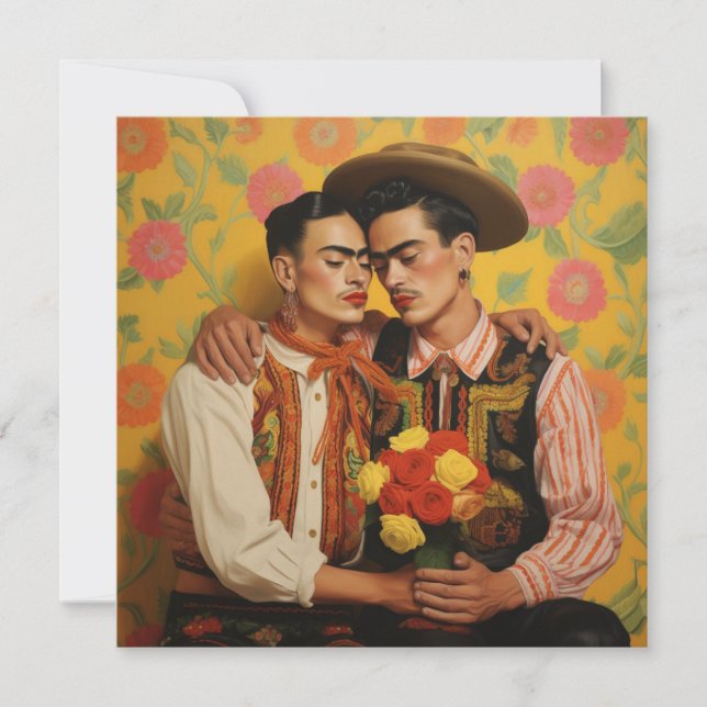 Cartão De Festividades Abraço de Paixão (Frente)