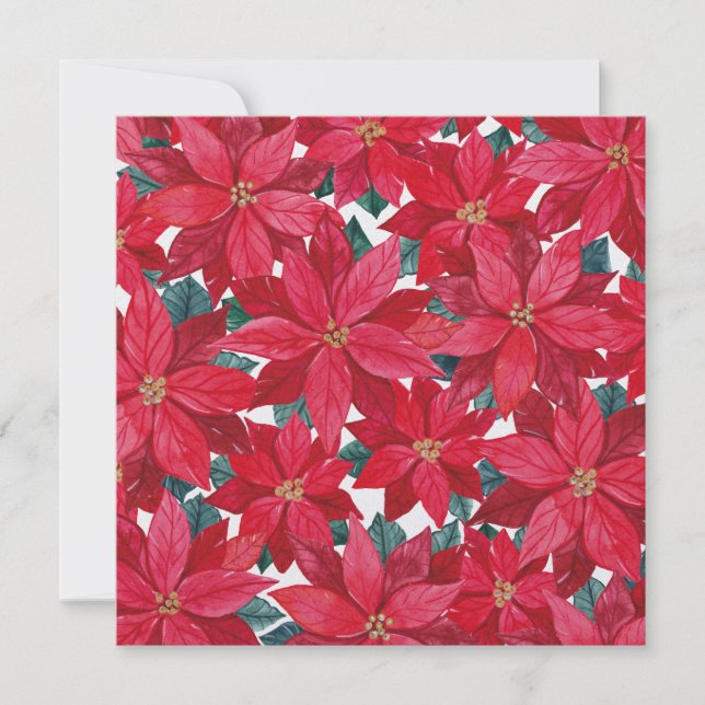 Cartão De Festividades Abrigo de Inverno das Poinsettias (Frente)