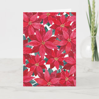 Cartão De Festividades Abrigo de Inverno das Poinsettias