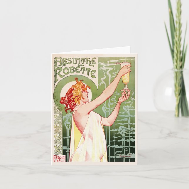 Cartão De Festividades Absinthe Robette (Cream) (Frente)