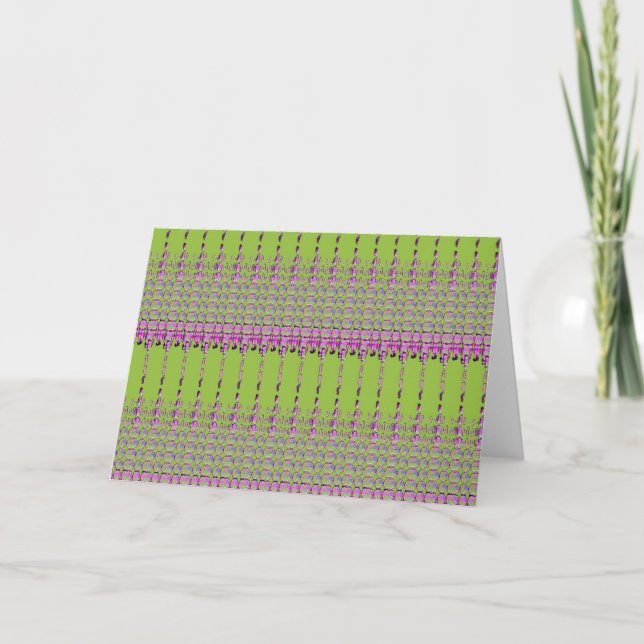 Cartão De Festividades Abstract green and Pink pattern (Frente)