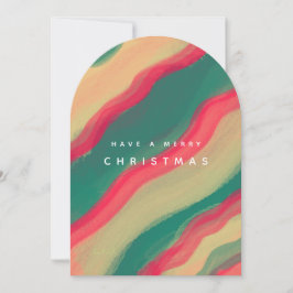 Cartão De Festividades Abstract Hand Painted Pattern Flat Holiday Card