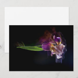 Cartão De Festividades Abstract Iris Flower – Elegant Floral Art