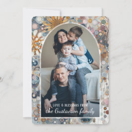 Cartão De Festividades Abstrato com Neve Flocos de Neve, Diversão Persona