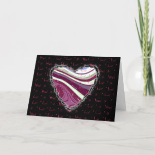 Cartão De Festividades Abstrato cor-de-rosa Namorados com amor romance