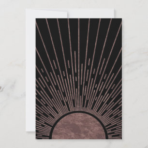 Cartão De Festividades Abstrato de Fase Lua Conjunto Sol E Raios Solares,