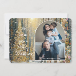 Cartão De Festividades Abstrato de inverno de inverno divertido personali