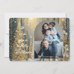 Cartão De Festividades Abstrato de inverno de inverno divertido personali