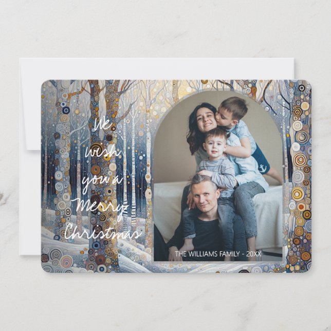 Cartão De Festividades Abstrato de inverno de inverno divertido personali (Frente)