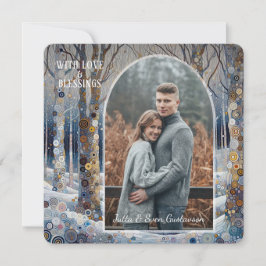 Cartão De Festividades Abstrato de inverno de inverno divertido personali