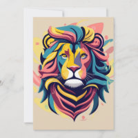 Abstrato Lion Head Art