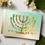 Cartão De Festividades Abstrato Menorah Colorida Feliz Hanukkah Dourado<br><div class="desc">Designs de Umua. Impresso e enviado pela Zazzle ou suas afiliadas.</div>