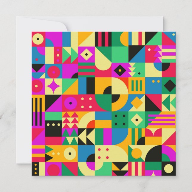 Cartão De Festividades Abstrato Modern Garden (Frente)