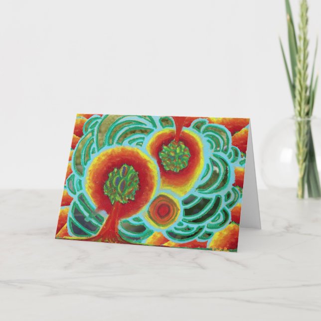 Cartão De Festividades Abstrato Natal (Frente)