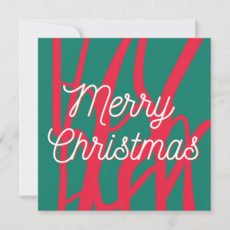 Cartão De Festividades Abstrato Vermelho Verde Natal Feliz Personalizado