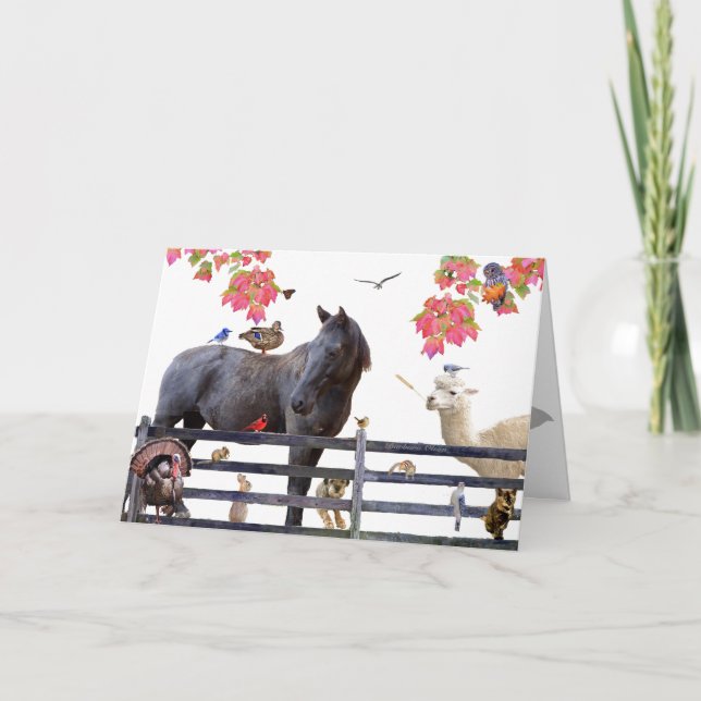 Cartão De Festividades Abundância da Terra:Cartão de Férias Feliz de Ação (Frente)