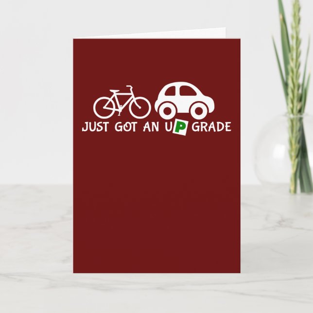 Cartão De Festividades Acabei de ter uma condução de alta qualidade (Frente)