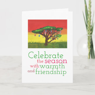 Cartão De Festividades Acacia Christmas Tree