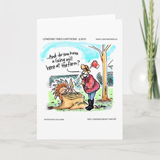 Cartão De Festividades Ação De Graças A Turquia Vivendo Irá Ter Presentes (Frente)