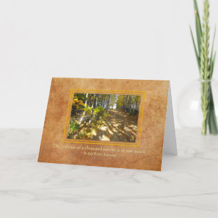 Cartão De Festividades Ação de Graças Através do Woods Card