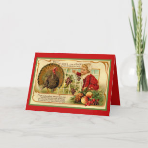 Cartão De Festividades Ação de Graças Bonita