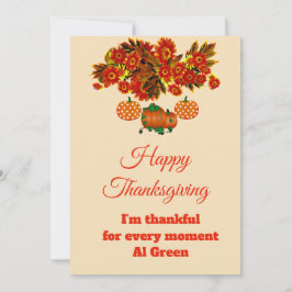 Cartão De Festividades Ação de Graças da Rustic Country Pumpkin