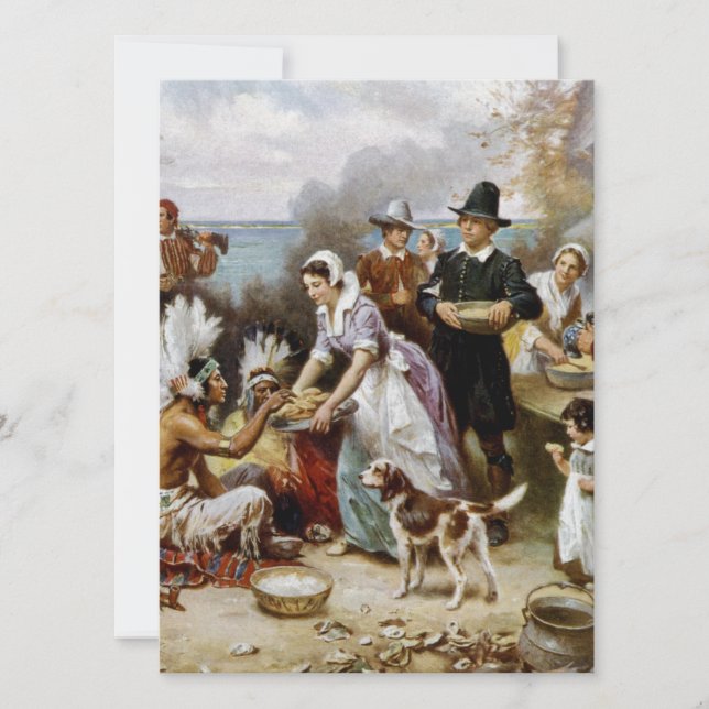 Cartão De Festividades Ação de Graças de 1rua (Frente)