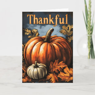 Cartão De Festividades Ação de Graças do Retro Pumpkin