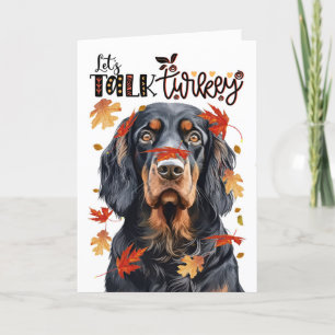Cartão De Festividades Ação de Graças Gordon Setter Dog Vamos Falar Com A