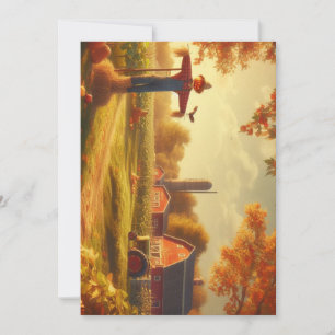 Cartão De Festividades Ação de Graças/Outono no campo