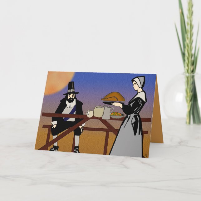 Cartão De Festividades Ação de Graças Tradicional (Frente)