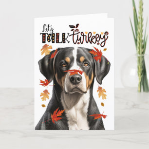 Cartão De Festividades Ação de Graças, Vamos de Cachorro de Montanha Suíç