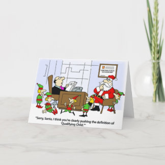 Cartão De Festividades Accountant Card, Santa Declares Elves Christmas