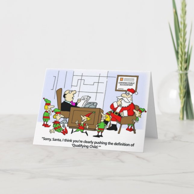 Cartão De Festividades Accountant Card, Santa Declares Elves Christmas (Frente)
