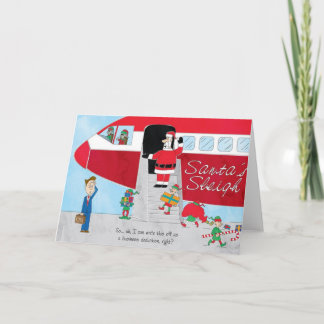 Cartão De Festividades Accounting Christmas Card Santa's Sleigh Upgrade