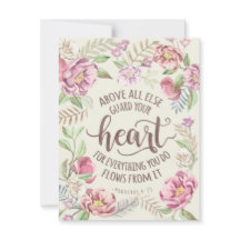 Acima De Tudo, Guarda Seu Cartaz Religioso Do Cora