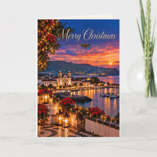 Cartão De Festividades Açores Portugal Feliz Natal