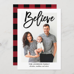 Cartão De Festividades Acredite na fotografia de Natal religioso