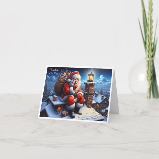 Cartão De Festividades Acredite na Magia (Frente)