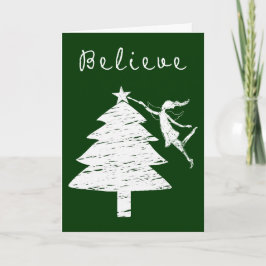 Cartão De Festividades Acredite no Art Fairy Christmas