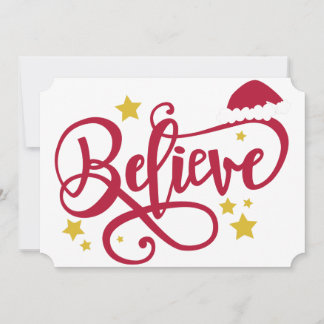 Cartão De Festividades Acredite no chapéu do Papai Noel