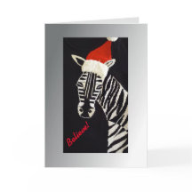 Acredite! Zebra Natal com Red Santa Hat