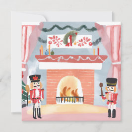 Cartão De Festividades Acrililados de Natal Lareira | Alegre Aquarela