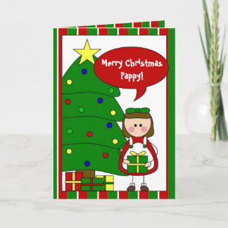 Cartão De Festividades add your own text holiday card (girl)