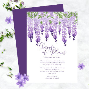 Cartão De Festividades Adiamento Da Wisteria De Aquarelas