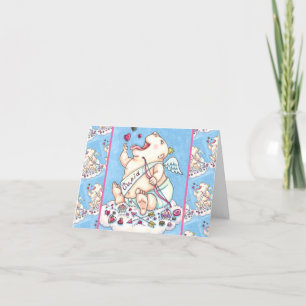 CARTÃO DE FESTIVIDADES ADICIONADO AO AMOR BABY CUPID ENGRAÇADO, CHOCOLATE
