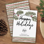 Cartão De Festividades Adicionar logotipo de empresa - Ramificações Whims<br><div class="desc">Uma saudação moderna que pode ser usada para qualquer empresa ou pequena empresa. Adicione a sua imagem e saudação favorita a este design desenhado à mão.</div>